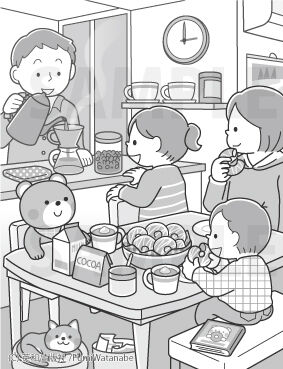 家族でおやつタイム
