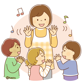 手遊びをする子どもたちのイラスト350