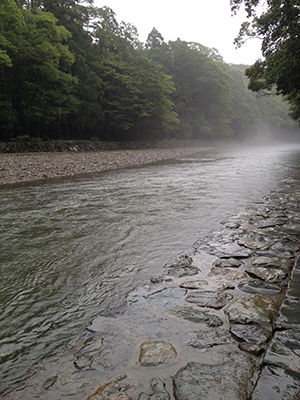 中にある川