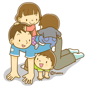 男性保育士さんと子どもたち