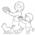 チョコチップクッキーの日ぬりえ