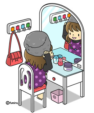 おしゃれをする女の子