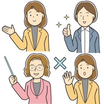 スーツを着た女性のイラスト