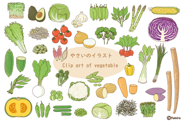 野菜のイラスト(Clip-art-of-vegetable)