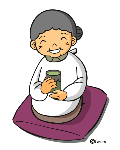 クリップアート お餅を焼くおばあちゃんと家族のイラスト 子供と動物のイラスト屋さん イラストレーターわたなべふみ のブログ