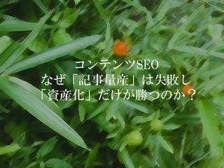 コンテンツSEO なぜ「記事量産」は失敗し「資産化」だけが勝つのか？
