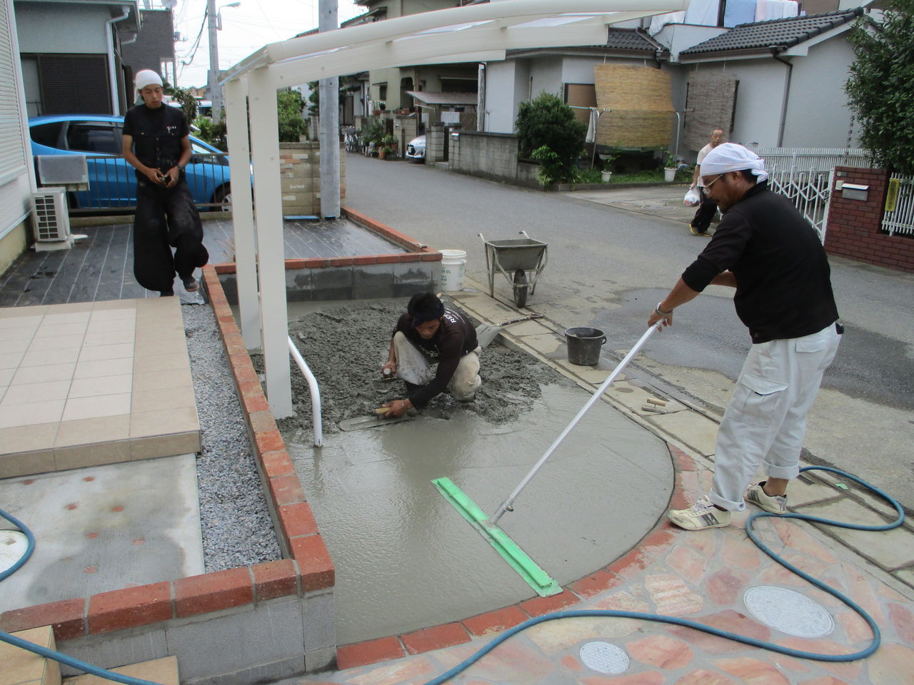 ファンホーム 注文住宅 自然素材：現場から 熱射病 熱中症 越谷市 外構 