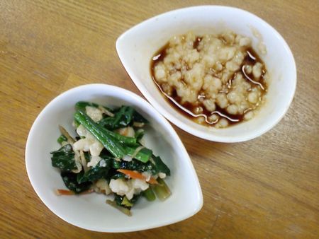 甘酒醤油のホーレン草和え