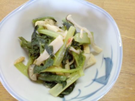 しめじと小松菜の重ね煮煮びたし
