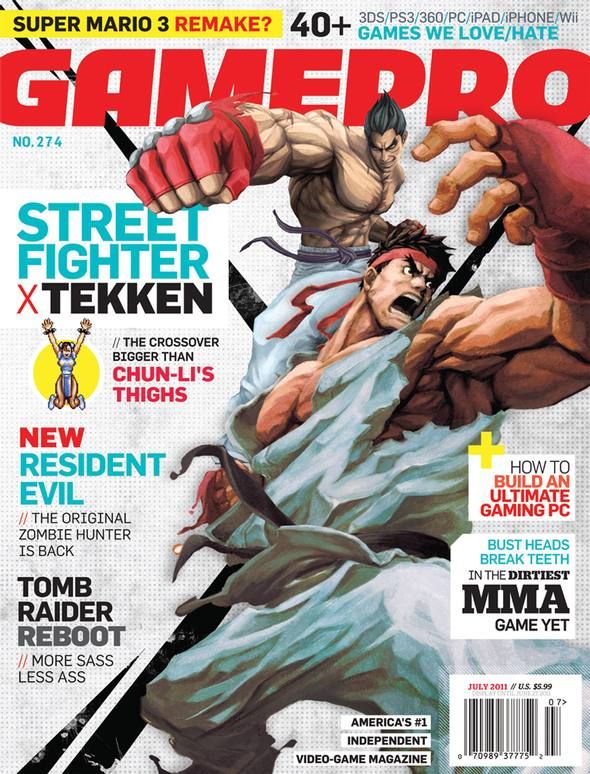 アメリカのゲーム雑誌 Gamepro の表紙に ストリートファイタークロス鉄拳 が起用 Furious アメリカのゲーム雑誌 Gamepro の表紙に ストリートファイタークロス鉄拳 が起用 Furious