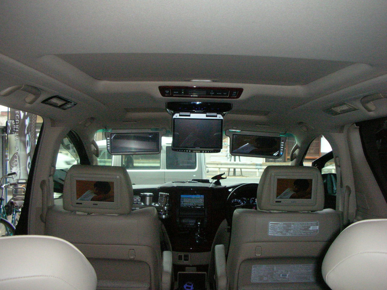 アルファードにサンバイザーモニターとヘッドレストモニター取付 古林電商社の作業日誌