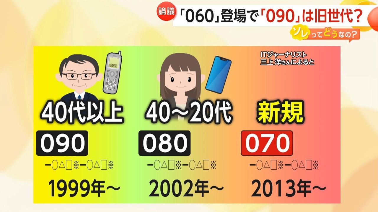 「０９０」昭和、ちょいオジ…「０６０」登場でどうなる日本