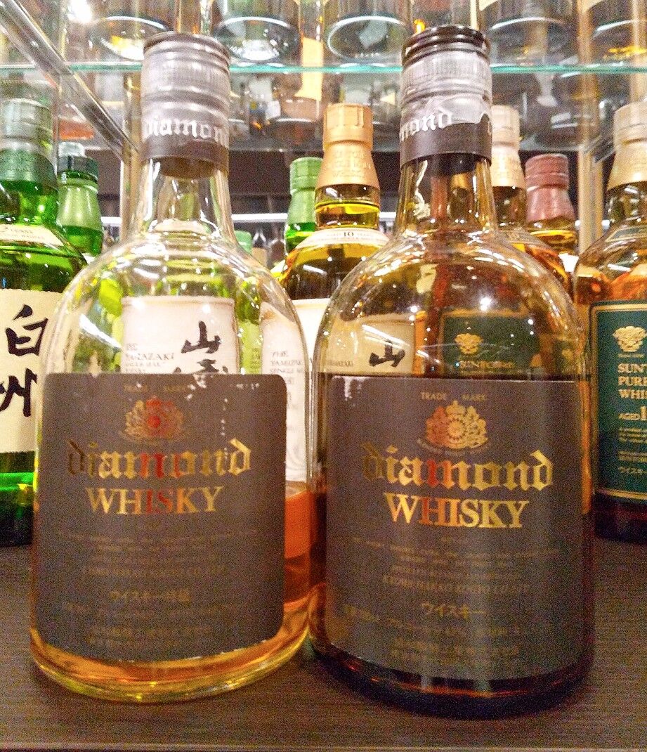 超レトロ、幻のウイスキー、特級DIAMONDウイスキー角瓶箱付協和醗酵