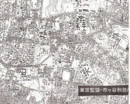 市ヶ谷刑務所陸測図広域