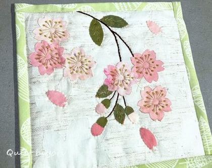 桜のミニタペのキット作り＆ショップに出品しました : 猫日和。キルト