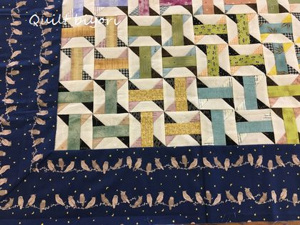 フクロウくん達タペストリーキルティング