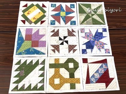 うさこさま　ご購入　ポルカドットのキルト　ミニキルト　パッチワーク Patchwork】Shadow Box Quilt made with favorite color. It is