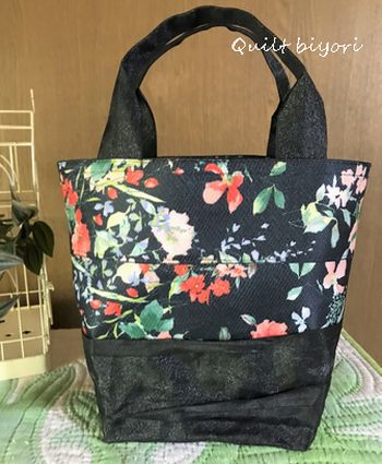 花柄畳ヘリのバッグできました。 : 猫日和。キルト日和。