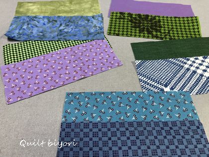 キルトのボーダーのふち飾りの試作 久しぶりに 猫日和 キルト日和