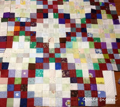 ダイヤモンドの鎖」と「ダブルアイリッシュチェーン」途中経過♪ : 猫