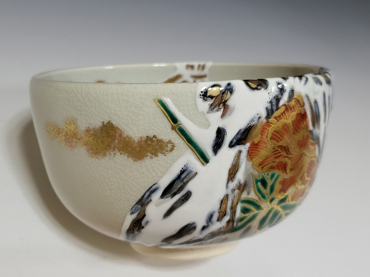 茶碗　寒牡丹 寒牡丹茶碗 : 茶道具商 山美