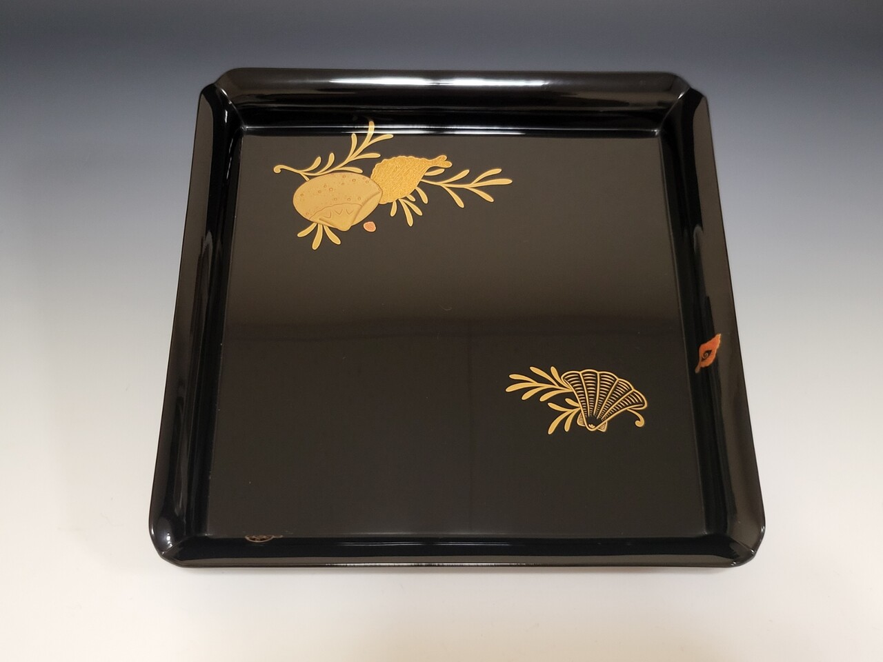 海松貝四方盆 : 茶道具商 山美