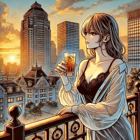 A_young_and_beautiful_Japanese_woman_standing_by_a_dokaben