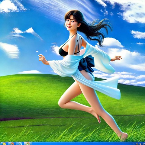 A_vibrant_and_serene_scene_with_black_bikini