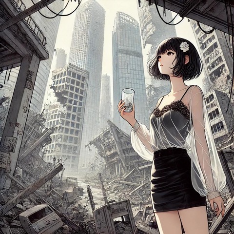 dystopian_anime_woman_ruins