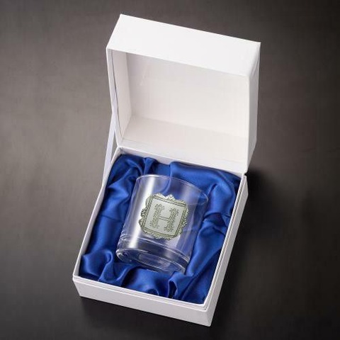 ☆名入れ彫刻ギフト　イニシャル彫刻ロックグラス☆