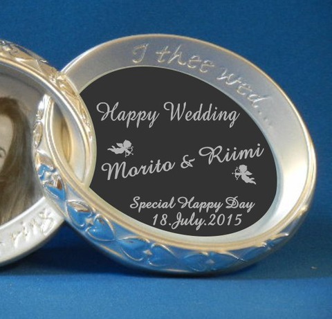 結婚祝い・記念品に♪【フォトスタンド ダブルリング】