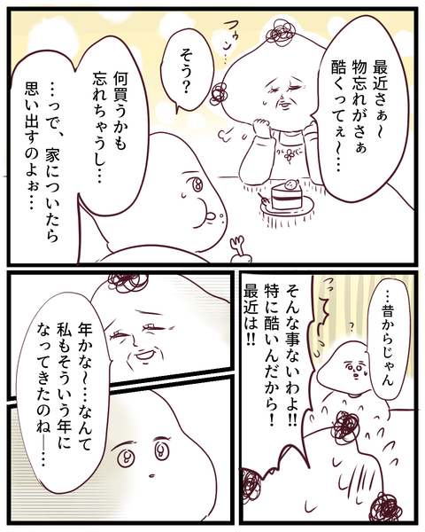 物忘れを歳のせいにする母 (2)