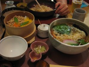 宝塚のそば屋で夕食