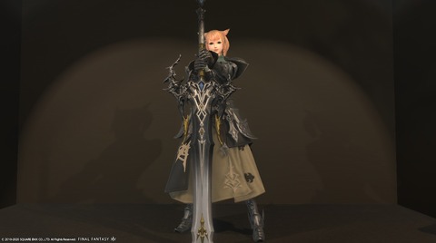 ドラゴンズエアリータンク装備暗黒騎士武器合わせ正面