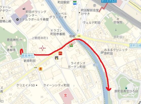 相模原台地と多摩丘陵の縁辺 3 境川遊歩道 花咲かすおじさん 相模原台地と多摩丘陵の縁辺 3 境川遊歩道 花咲かすおじさん