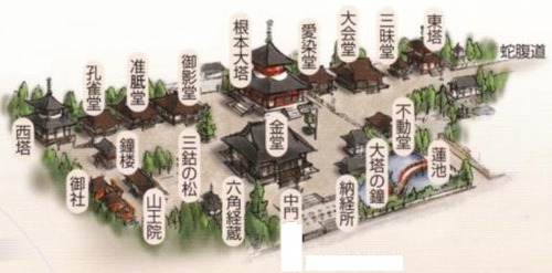 高野山%E3%80%80壇上伽藍%E3%80%80地図1