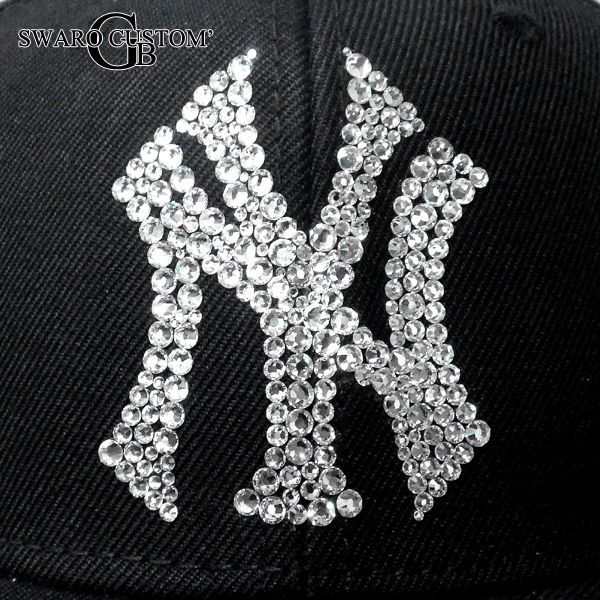 NEWERA  グレー　newera   スワロフスキー　ニューエラ　デコ NEW ERA - ニューエラ スワロフスキー［NYグレー］ユニセックス