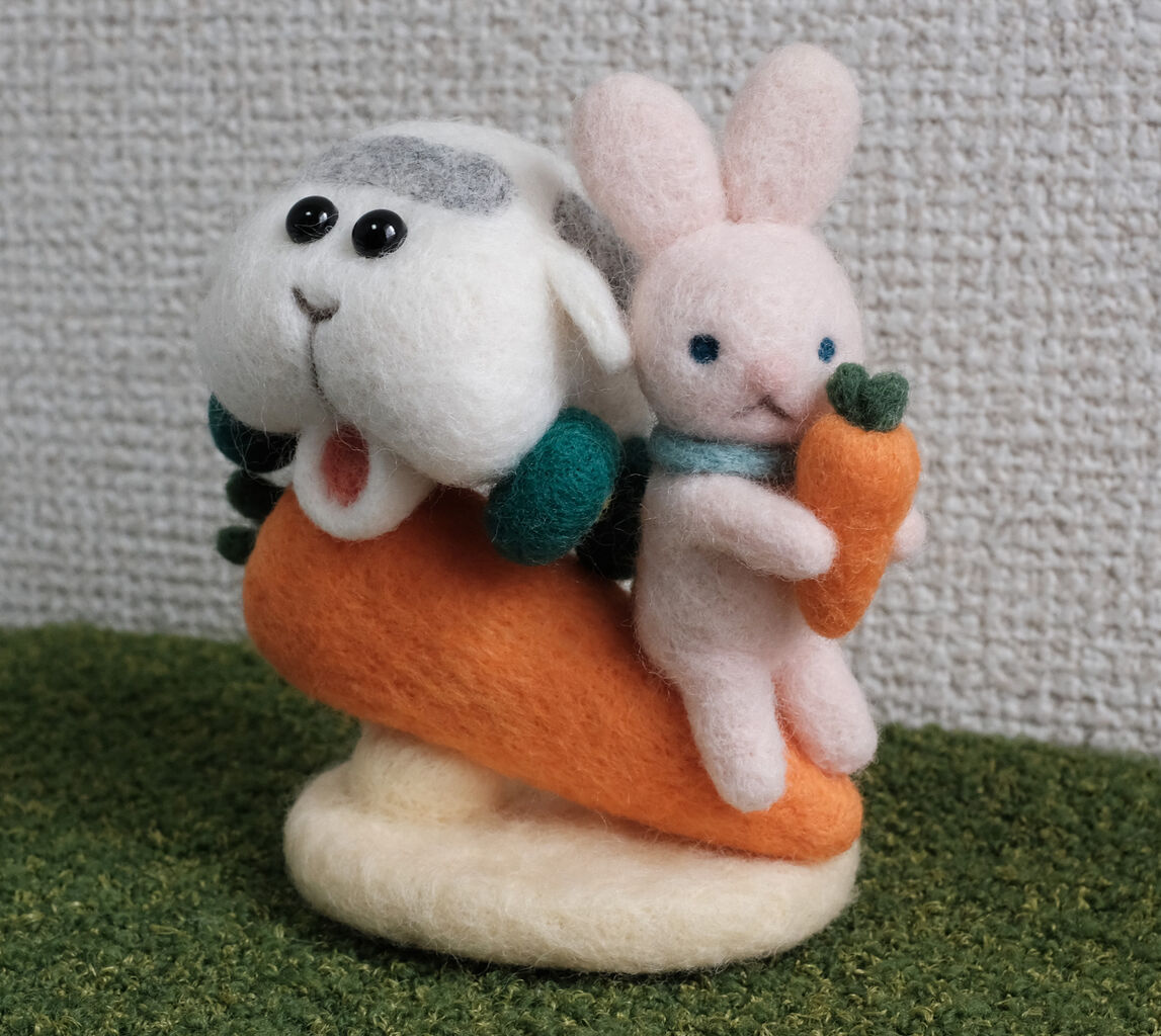 羊毛フェルト104 Pui Pui モルカーとうさぎさん 羊毛フェルトでいろいろ 羊毛フェルト104 Pui Pui モルカーとうさぎさん 羊毛フェルトでいろいろ