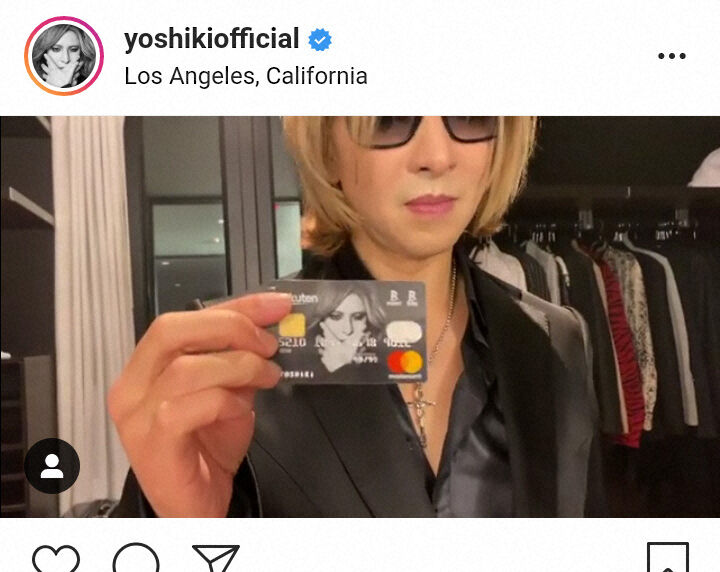 Yoshiki 自身の顔写真入りクレジットカード披露に かっこいい 素敵すぎます ニュース情報まとめサイト