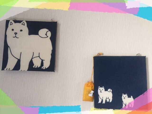 お気に入り柴犬手ぬぐい 手ぬぐい8 パネルバージョン 柴犬ゲンゲンと飼い主達のドタバタ日記