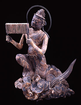 仏教美術　古銅　宇治平等院　雲中供養菩薩像　仏像　壁掛　共箱　C　5060 仏教美術 古銅 宇治平等院 雲中供養菩薩像 仏像 壁掛 共箱 C