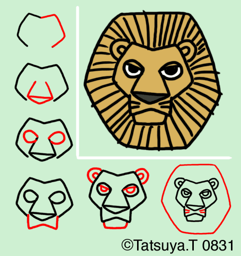 ライオン オス 斉藤コミュ絵