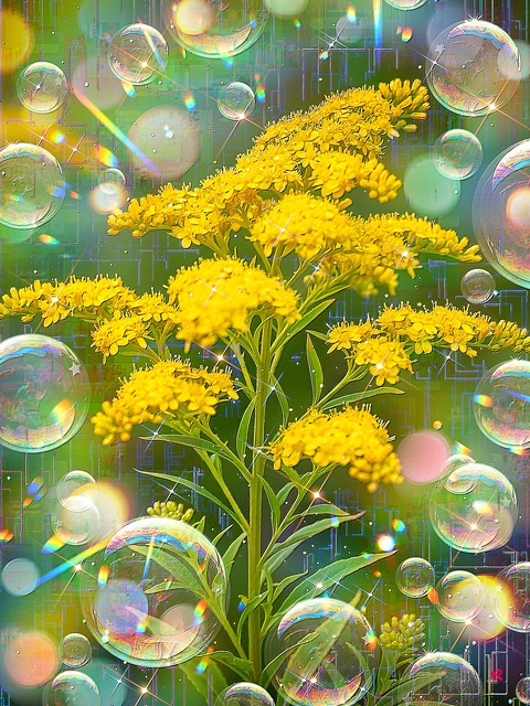 a-2316 黄金色の秋の庭 Autumn's Golden Grace