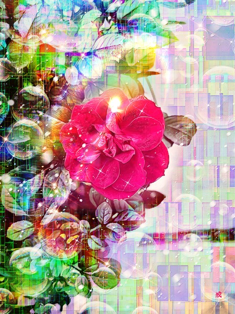 a-2154 冬の赤い薔薇 The Sacred Crimson Rose