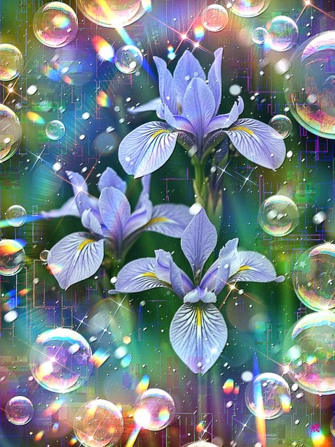 a-2411 紫光満ちる春の庭&nbsp; Spring Serenity