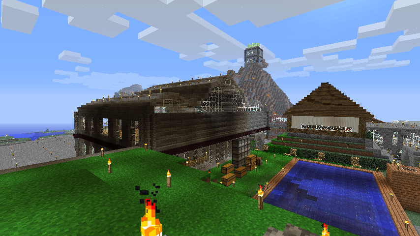 拠点の上に天空の家を建てる 1 寝る間も惜しんでminecraft 1 7 2