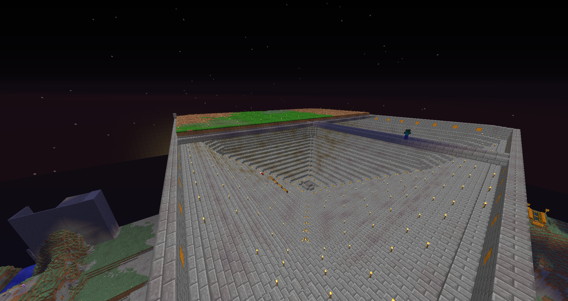 拠点の上に天空の家を建てる 2 寝る間も惜しんでminecraft 1 7 2