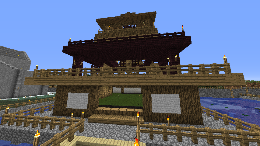 一晩で法隆寺建ててみました 寝る間も惜しんでminecraft 1 7 2