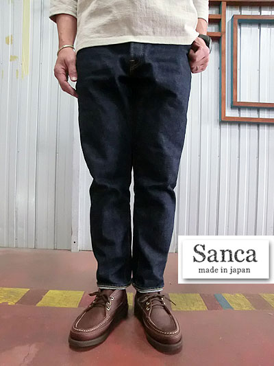 Sanca サンカ デニム テーパード 5P セルビッチ 新品 3 INDIGO