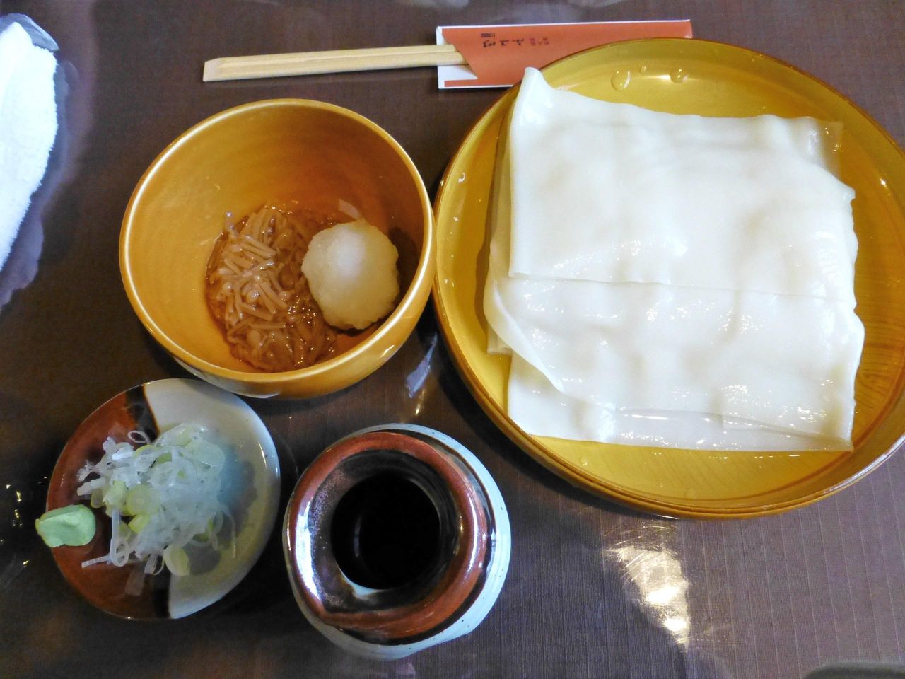 なめ茸おろしひもかわ780円